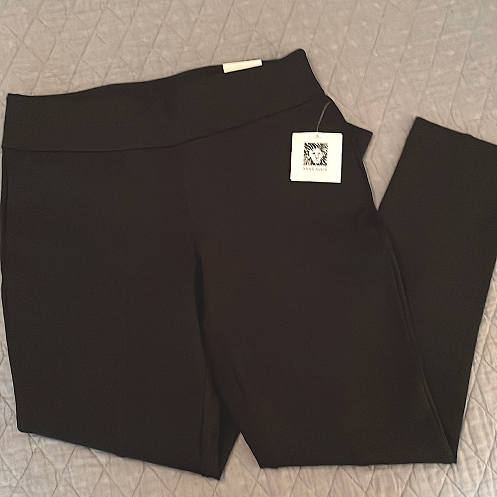 Anne Klein black leggings size 8 NWT